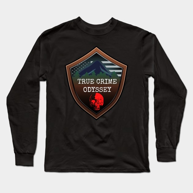 True Crime Odyssey Podcast - Patch Long Sleeve T-Shirt by Paranormal World Productions Studio